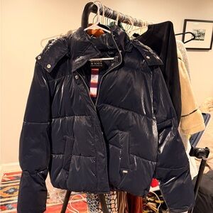 Scotch & Soda Women's Navy Puffer Jacket